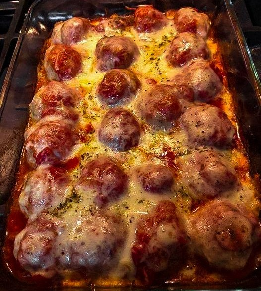 Dump and Bake Meatball Casserole