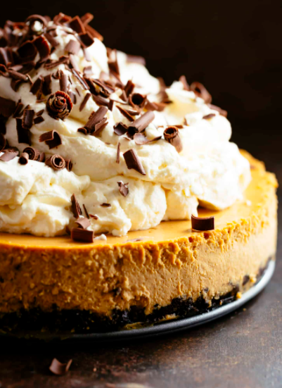 CHOCOLATE PUMPKIN CHEESECAKE