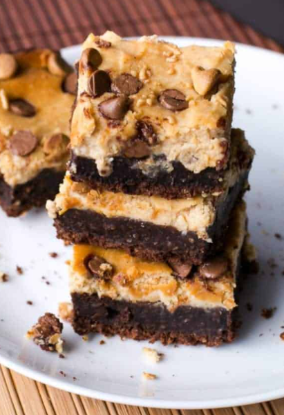 CHOCOLATE PEANUT BUTTER CHEESECAKE BROWNIES