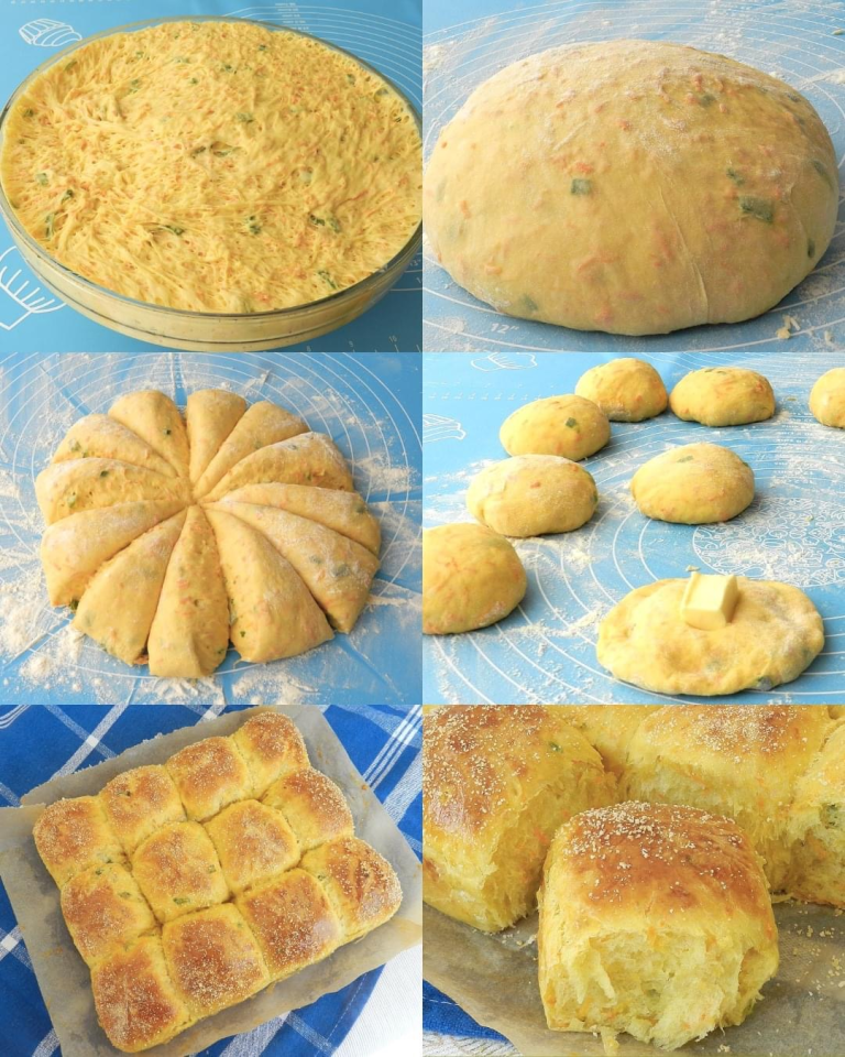 Carrot dinner rolls