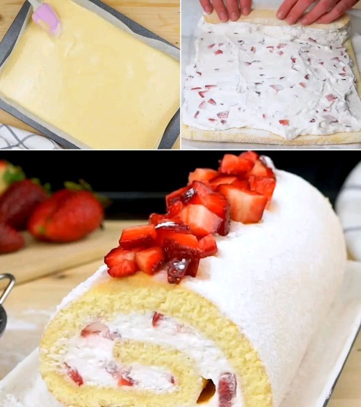 STRAWBERRY CAKE ROLL