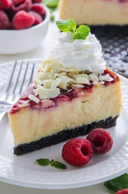 White Chocolate Raspberry Cheesecake 