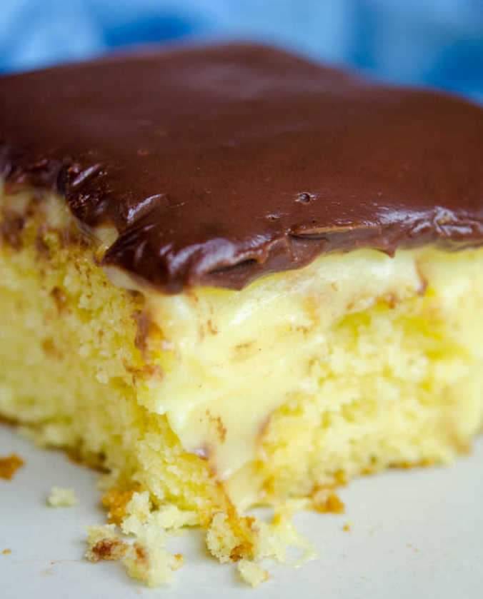 BOSTON CREAM POKE CAKE