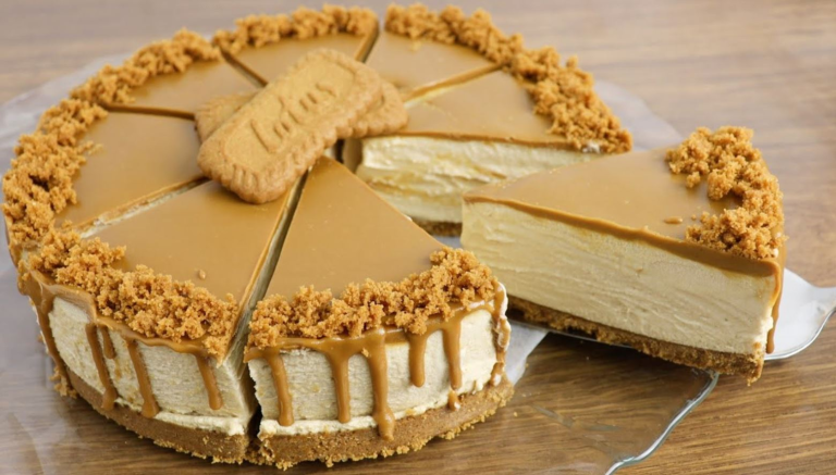 Easy No-Bake Biscoff Cheesecake