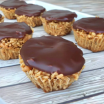 Peanut Butter Balls with Chocolate Rice Krispies